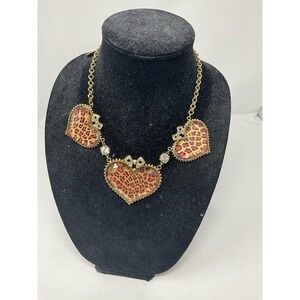 Betsey Johnson Heart Necklace‎ set
